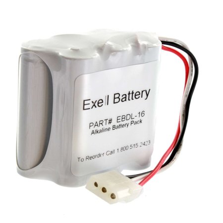EXELL BATTERY Exell Door Lock Battery Fits KABA/Ilco EBDL-16